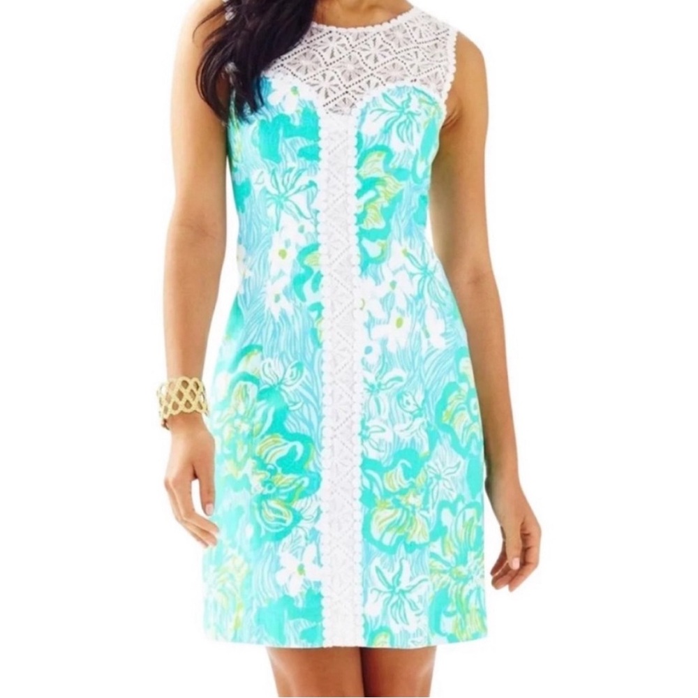 Lilly Pulitzer | EUC - Sofia Shift Dress - Lagoon Green - Size 8